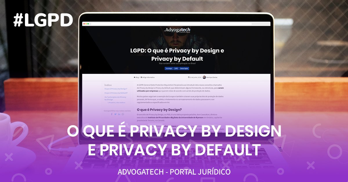 advogatech's tweet photo. O que é Privacy by Design e Privacy by Default? Entenda de forma exemplificada e ilustrada no nosso blog! O site é leve e não vai acabar com seu 4G haha 😉
https://t.co/vTjQPqfZd6
#inteligenciaartificial #machinelearning #legaltech #lawtech #direitodigital #direito #advogatech https://t.co/TwUnpwEO3G