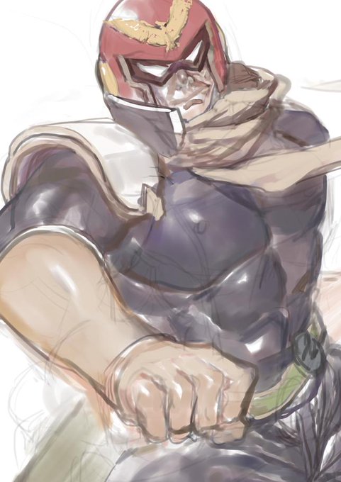 キャプテン・ファルコン描いた。ネタにされがちだけど私はカッコイイと思ってます。 