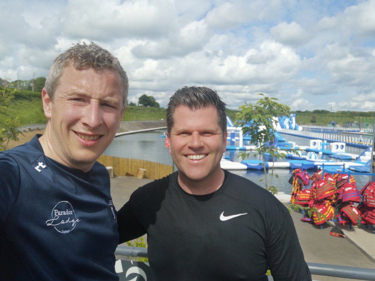 JamesieRed's tweet photo. Sweating the bit out at the #hydrorun 5k this morning with @CB_PRandPA @LetsGoHydro Carryduff #somespot https://t.co/mp6lhVcHYn