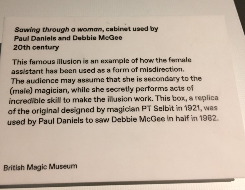 MarDixon's tweet photo. Very cool to see the Sawing through a Woman cabinet (this one by Paul Daniels and a Debbie McGee ) #WellcomeMagic https://t.co/cHIPteCtUf