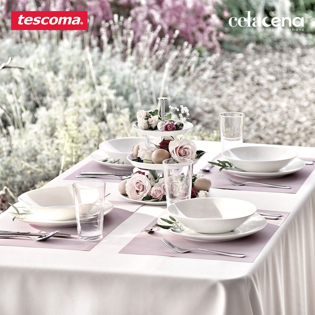 celacena's tweet photo. La vostra mise en place essenziale, funzionale ma soprattutto elegante firmata @TESCOMASPA. #celacena2019 https://t.co/piIEzI7hfr