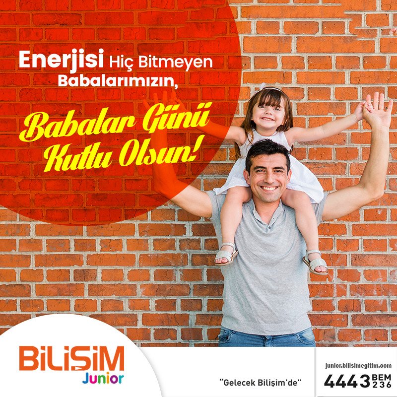 Tüm babaların Babalar Günü’nü kutlarız.👨‍👧‍👦

#BilişimJunior #babalargünü #babamıseviyorum #16haziranbabalargünü #babalargünükutluolsun #canımbabam