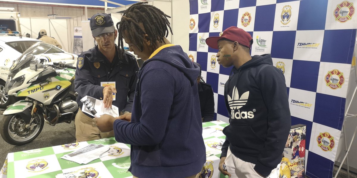 TMPDSafety's tweet photo. Join us as we celebrate youth day at the Gauteng youth Expo in Nasrec #YouthDay #GPYouthExpo https://t.co/Qp6vZU95Hp
