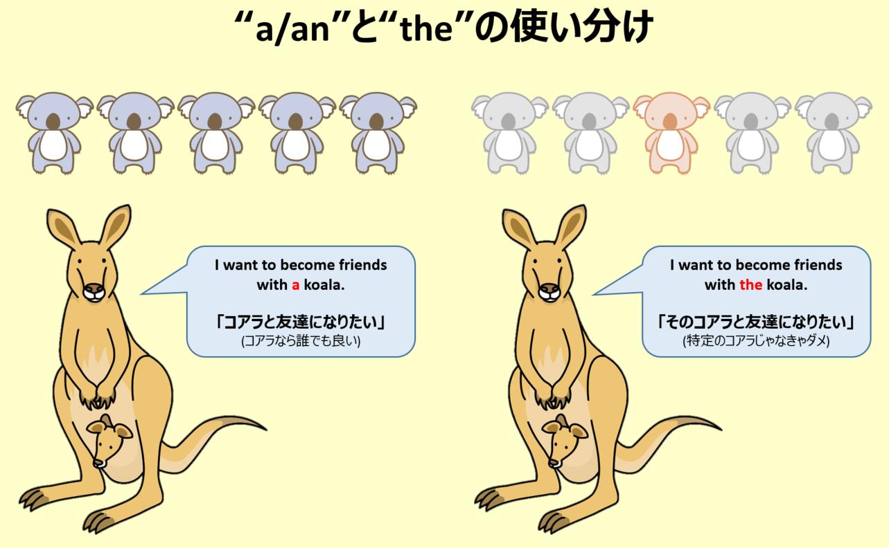 こあたん こあらの学校 冠詞 A An と The の使い分け T Co 8delyzm0nx Twitter