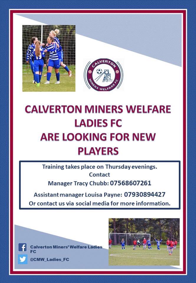 CMW_Ladies_FC's tweet photo. We are training next on Sunday 23rd June from 4pm to 5.30pm at Calverton Miners Welfare ⚽️ get in touch for more information via phone or our social media platforms @CMW_Ladies_FC https://t.co/LOe33DOB7A