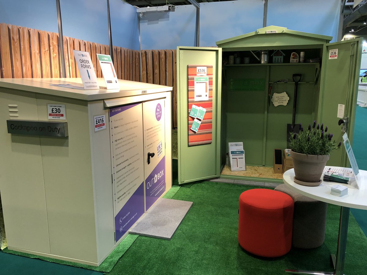 outboxsecure's tweet image. Stop by our stand G72 Hall20 today @BBCGWLive ask Rosie about the perfect #allotment shed #secure #garden #colour #plant