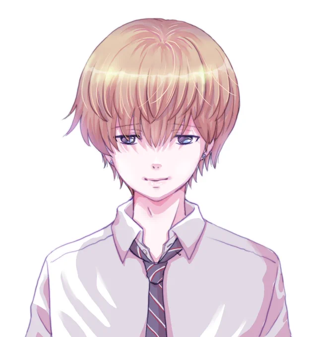 パルミーさんでグリザイユ画法のやり方を真似っ子したけど結局できなかったので普通に色付けただけのイラスト。遠野くん(うちの攻めくん)っぽいドールを描き方かった><
