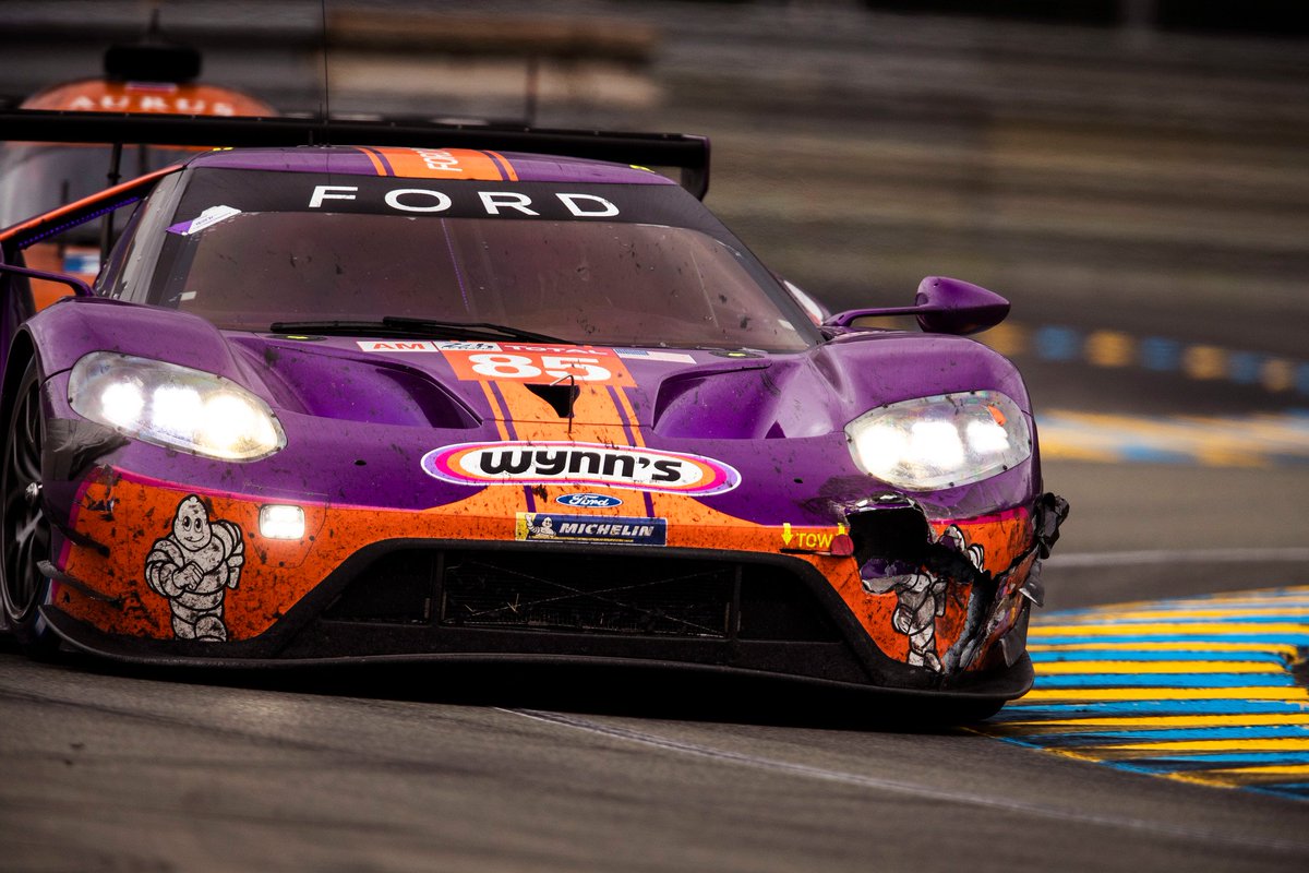 And our first #Lemans24 race is done! Victory! The No. 85 <a href="/keatingcarguy/">Ben</a> @wynnsracing Ford GT team delivered a fantastic 1⃣ finish after a dominating run! Congrats to everyone! #80yearsofWynns #teamwork #FordPerformance 🏎💜🏁🍾👏
#wynns #wynnsracing #purplepower #golikehell
