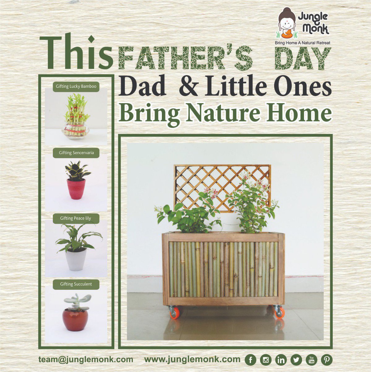 MonkJungle's tweet photo. Gift Dad an air purifying #plant for his #office and he is sure to value it.
#HappyFathersDay #greengift #giftideas #FathersDay2019 #fatherdaygift #love #fatherlove #family https://t.co/BgNTFTPQV4