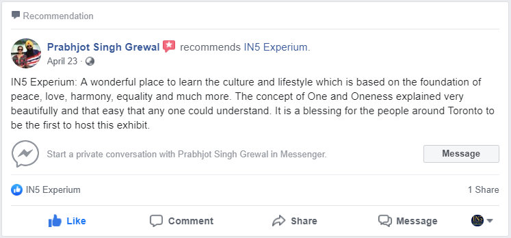 IN5Experium's tweet photo. Thank you Prabhjot Singh Grewal for recommending IN5 Experium.🙏

visit: https://t.co/G4EXqrwM9S

#ImmersiveExperience #MixedReality #HarmandarSahib #TheGoldenTemple #VisitorReviews #Visitors #Attendies #ImmersiveTechnology #Projections https://t.co/nS3piWI6zz