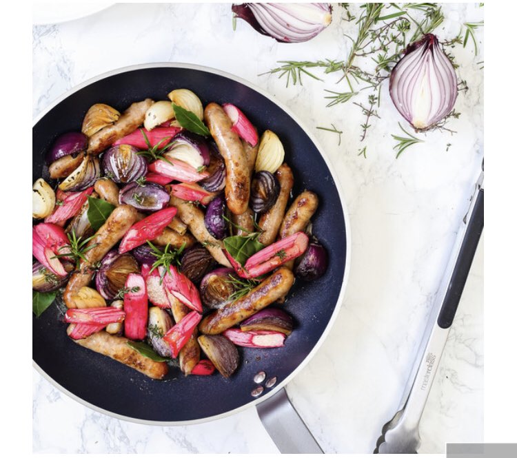 Happy Father’s Day to all the dads out there! We’re cooking up this delicious rhubarb and sausage dish to celebrate today! What will you be cooking? @petersidwellmedia 
Find the recipe on our website- simplygoodfoodtv.com/master

#fathersday #cooking #cookingfordad #ingredients #food