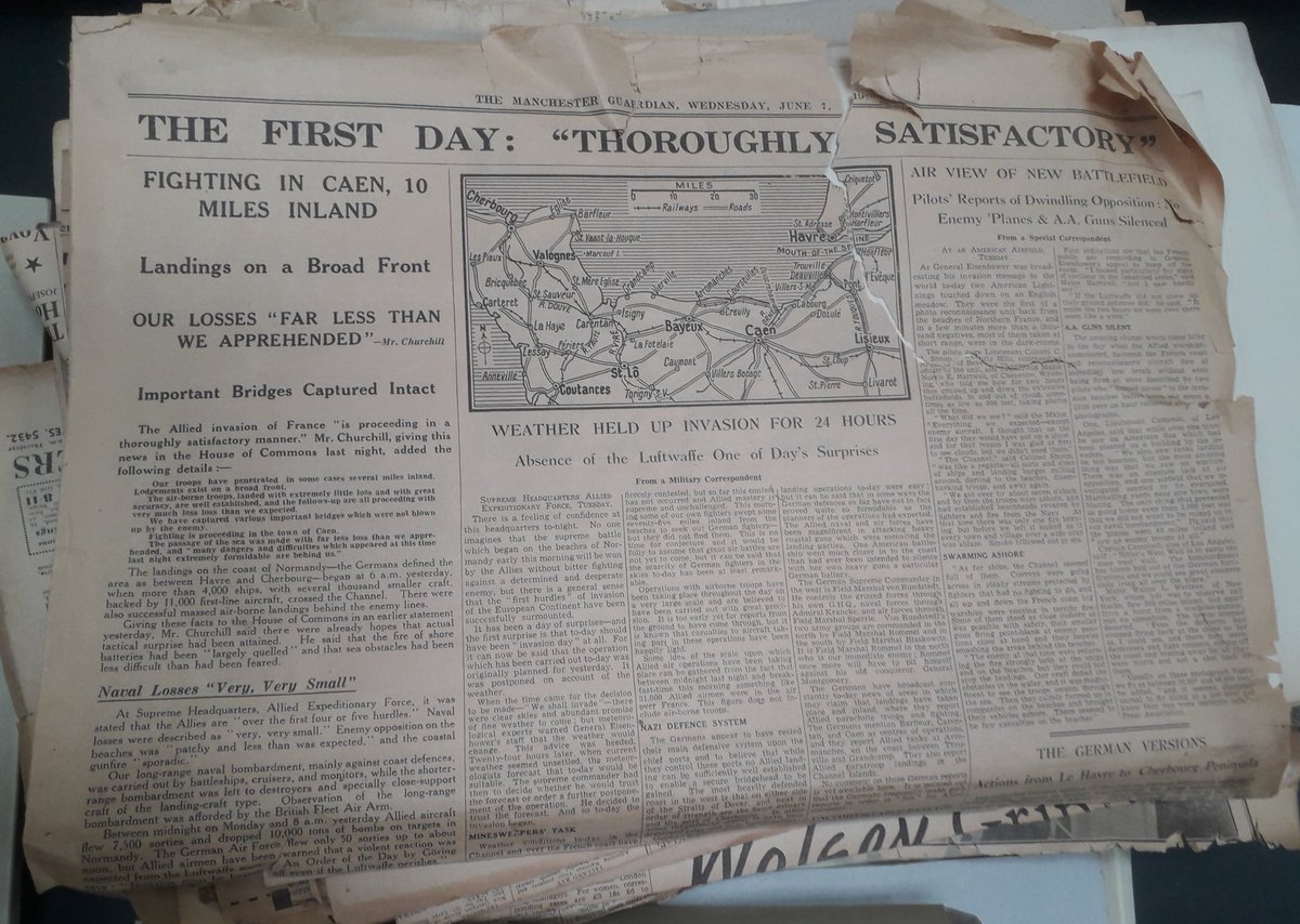 NHM_Botany's tweet photo. We are sorting our British and Irish #Cyperaceae #backlog. Sometimes it is difficult not to be distracted by the newspapers they are stored in - this one a report of the #ddaylandings from the #ManchesterGuardian. https://t.co/LIZK3D64Bp