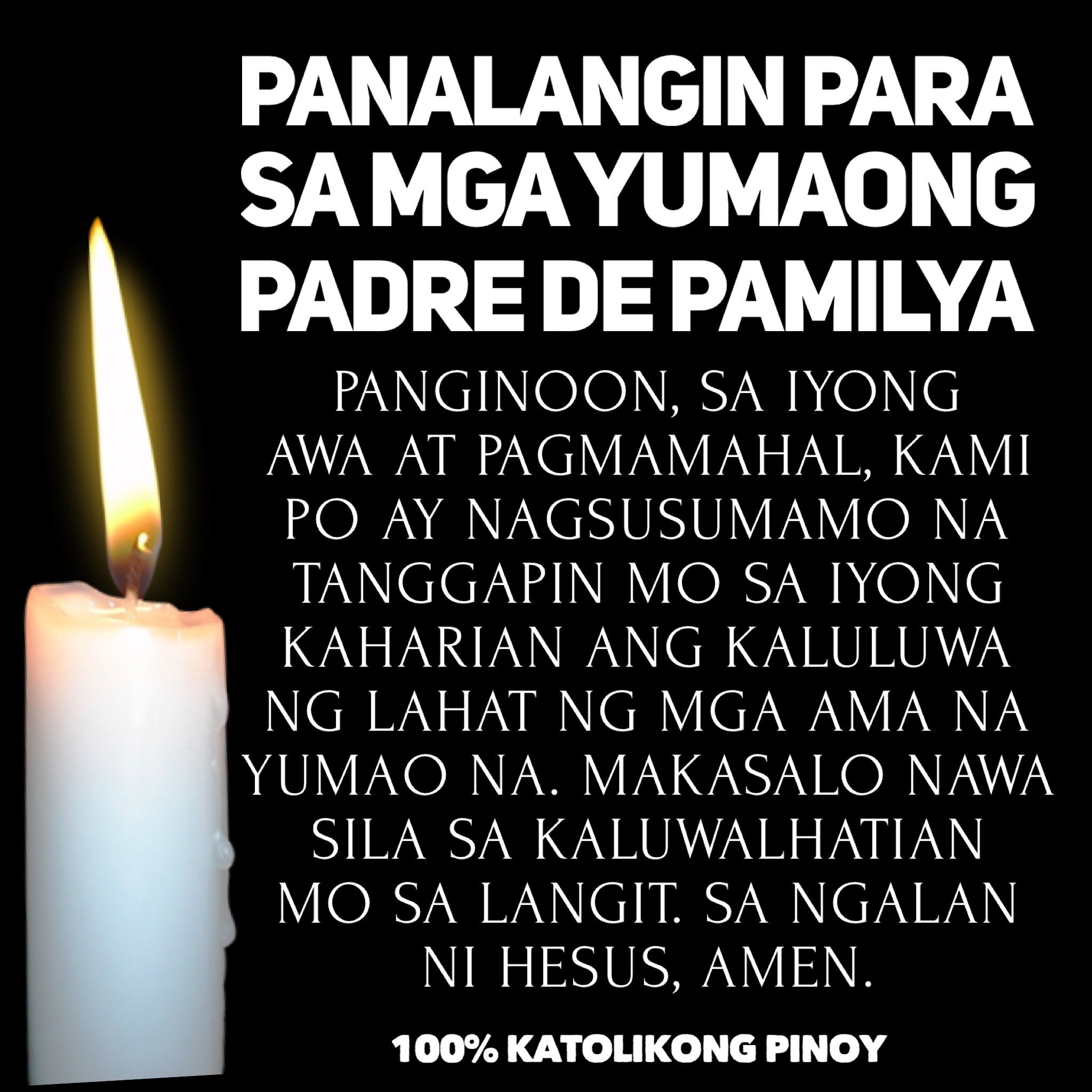 100%KATOLIKONGPINOY! on Twitter: "PANALANGIN PARA SA MGA YUMAONG PADRE