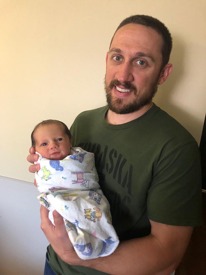 CHIhealth's tweet image. Father's Day is extra special for 1st-time dads. Pictured are Alex with son Ari, Nick with son Remington, &amp;amp; Michael with son Atlas, all born at a CHI Health campus last week. Happy Father's Day! bit.ly/2MPwE9b. #goodhappenhere #fathersday #firsttimedad