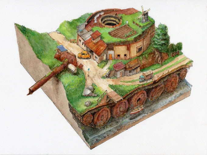 ジオラマ風に切り取られた世界を描くシリーズは今後も作っていきたい 