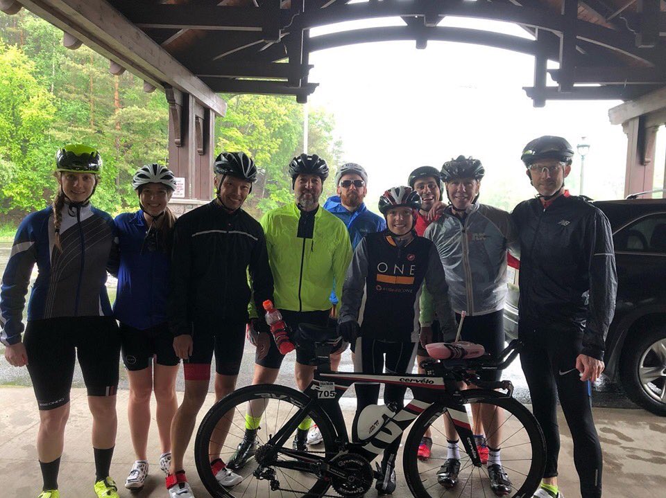 mirandatomenson's tweet photo. Rain, wind, cold temps, lots of hills. No big deal for these athletes! πͺ #ttctraining #tomensonpw https://t.co/lcGTilKFmu
