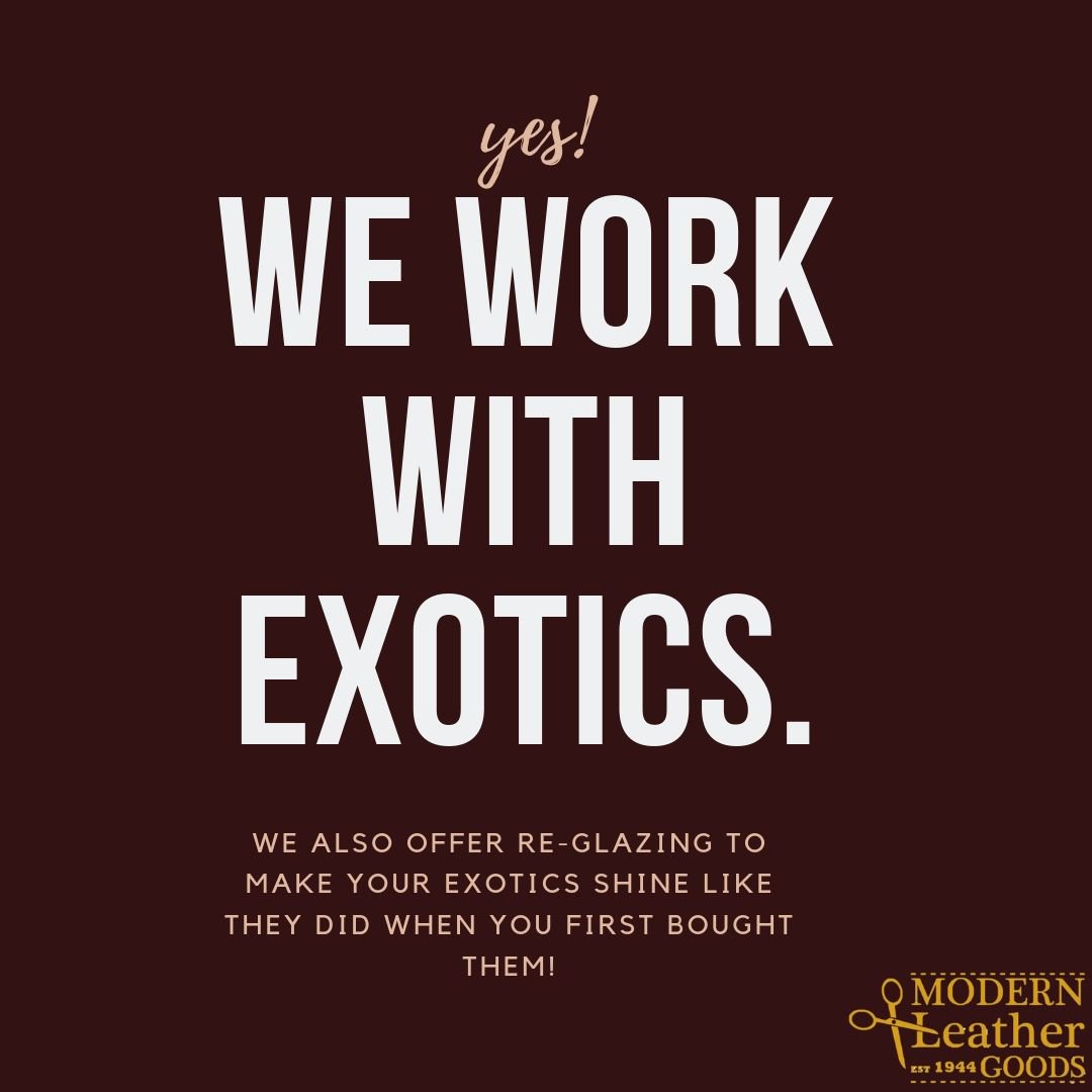 Modern Leather Goods on Twitter "We provide all of the services for items made of exotic fabric