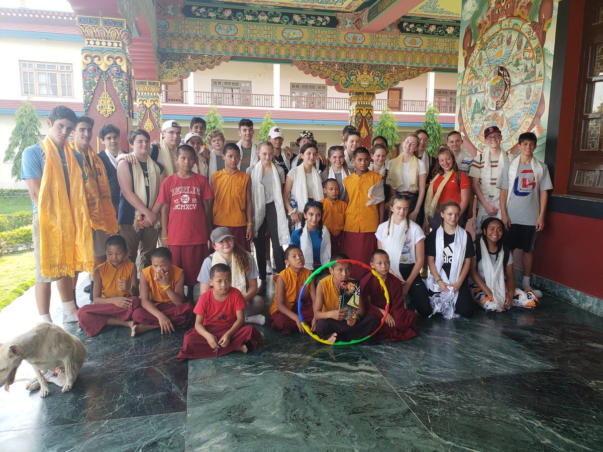 HighSchoolBISC's tweet image. Games, soccer and cutltural learning with the young monks #BISCSLNepal #NAEBeAmbitious #NAEExpeditions @BISCSouthLoop