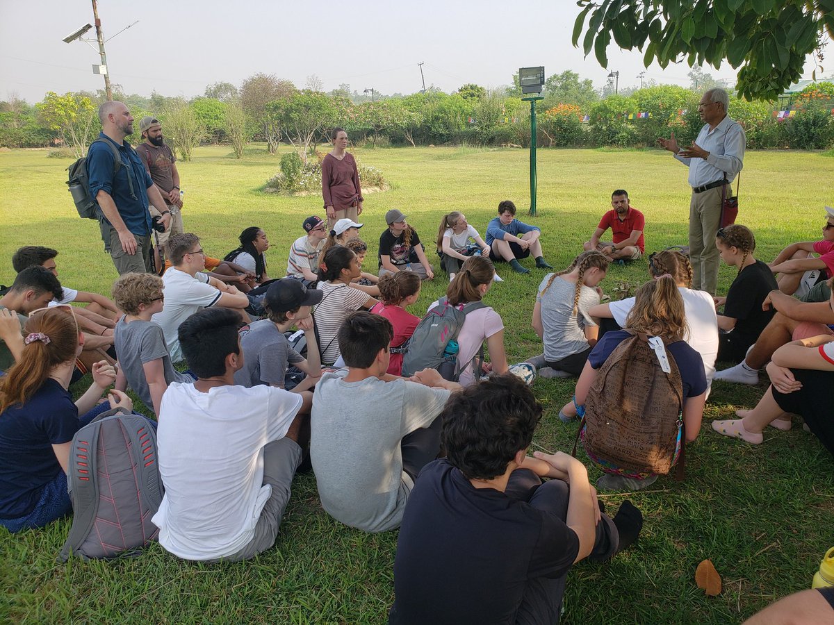 HighSchoolBISC's tweet image. Theological discussions at Birthplace of the Buddha #BISCSLNepal #NAEBeAmbitious #NAEExpeditions @BISCSouthLoop