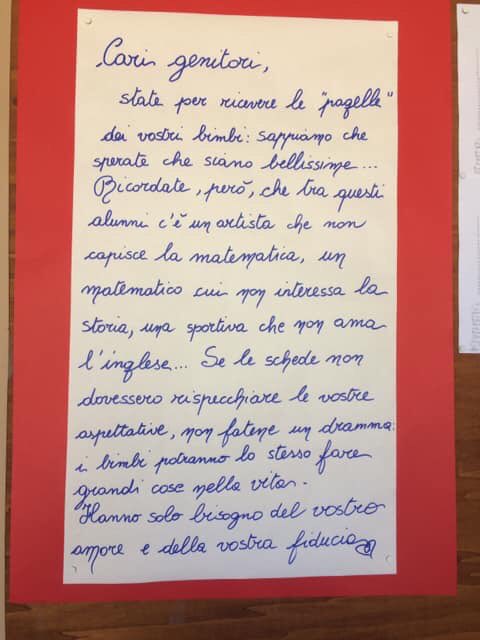 Ognuno di noi è speciale. #pagelle #ansiadagenitore #schededivalutazione