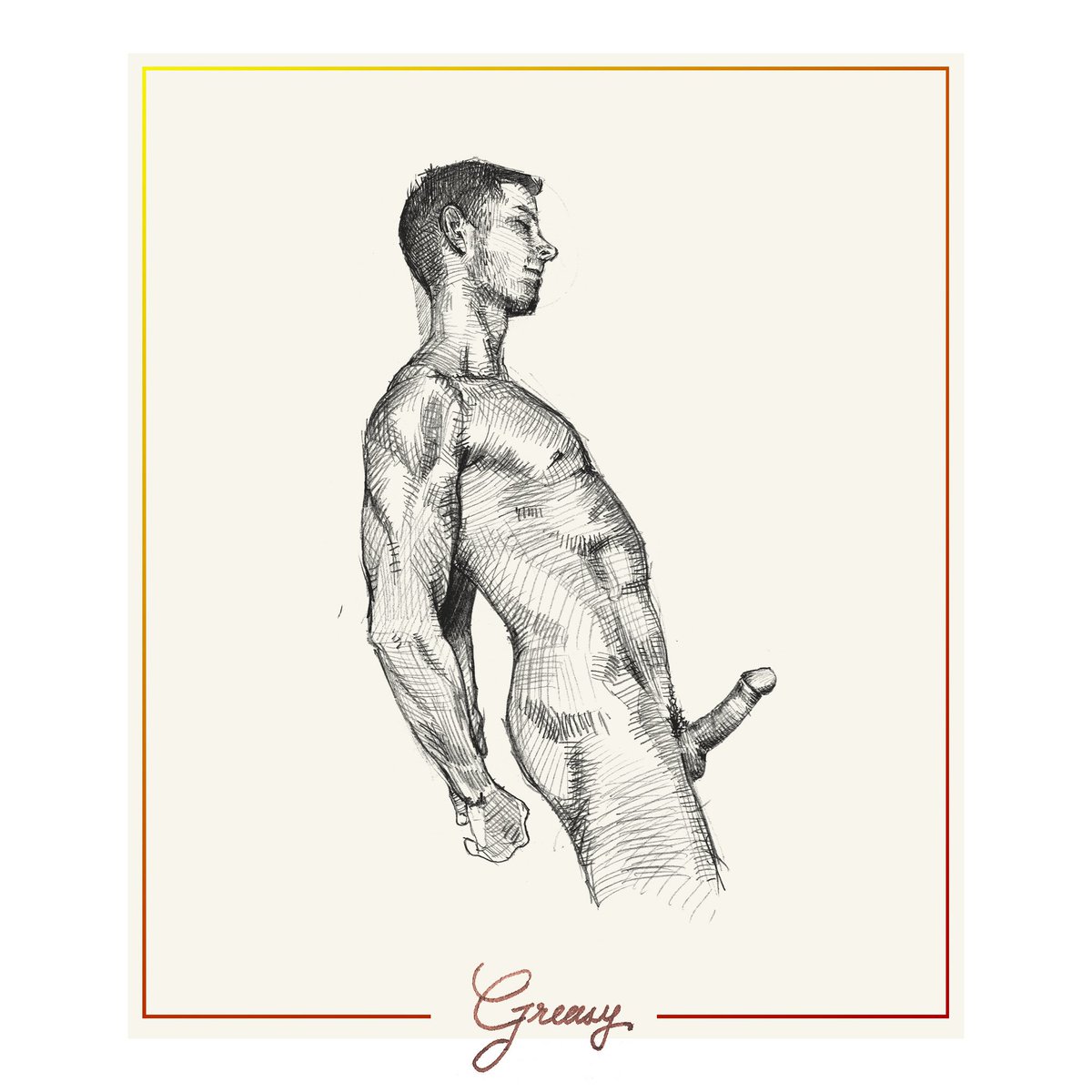 greasygnocchi's tweet photo. This was one of the most popular drawings on my old account. It is a drawing of Matt @aussierunn_33 whose account is unfortunately gone. Does anyone knows if he has started a new account somewhere? https://t.co/1emZZTRnNd #queerartists #graphiteart #pencildrawings https://t.co/8zL1FY1JoT