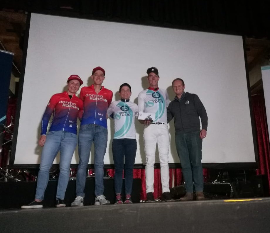 ThePanoramaTour's tweet photo. Our #GC Mixed winners 🏆 💪 congrats... @parysedwardstri Edwards &amp; @Shuffle_Tri (BSC-Ddmedia) @makemefaster &amp; @matthewstamatis (@TeamdormakabaSA), Lucy James &amp; Gabriel Van Deventer (@EnervitSport) #PPSPanoramaTour #Tougher2gether #StageTwo https://t.co/2PdslbKdtp