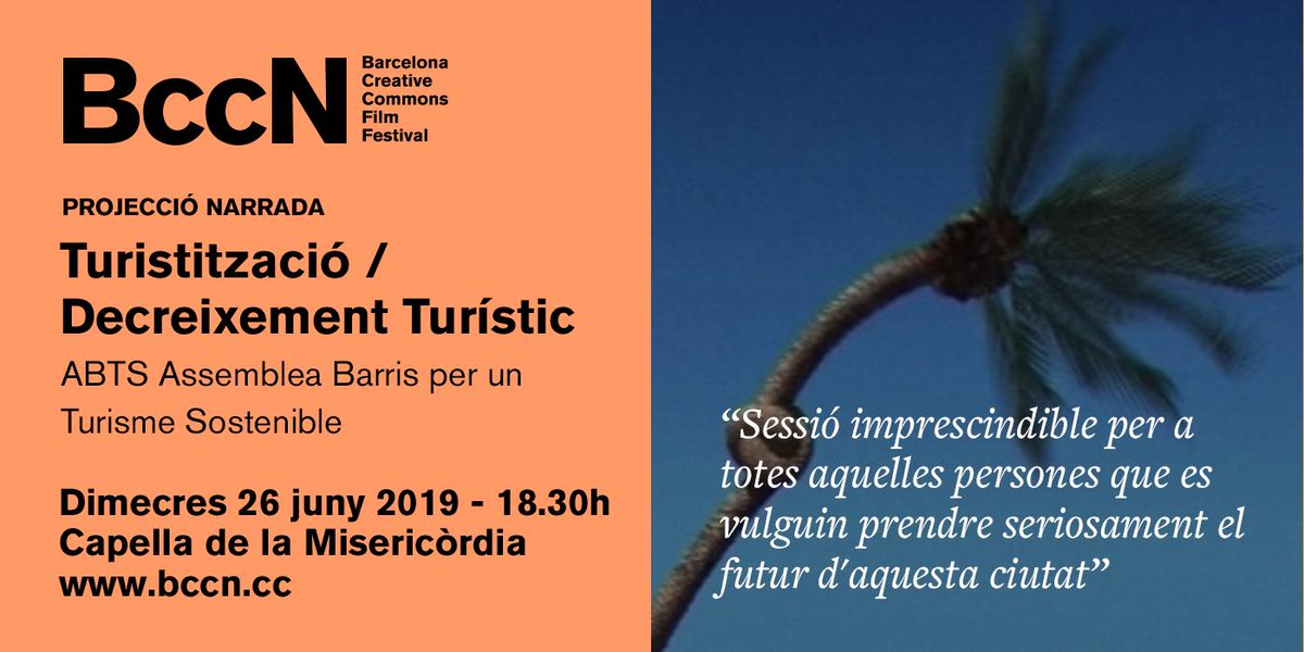 360RealFestival's tweet photo. El #BccN2019 també reserva un espai per als formats més experimentals. El turisme i l'antigentrificació són els temes que ocuparan aquesta conferència audiovisual a càrrec de l'@AssBarrisTS. 
⏩ https://t.co/FyMRA47ybi @lavirreinaci @NordRaval @SindicatLloguer https://t.co/U7t7GihFru