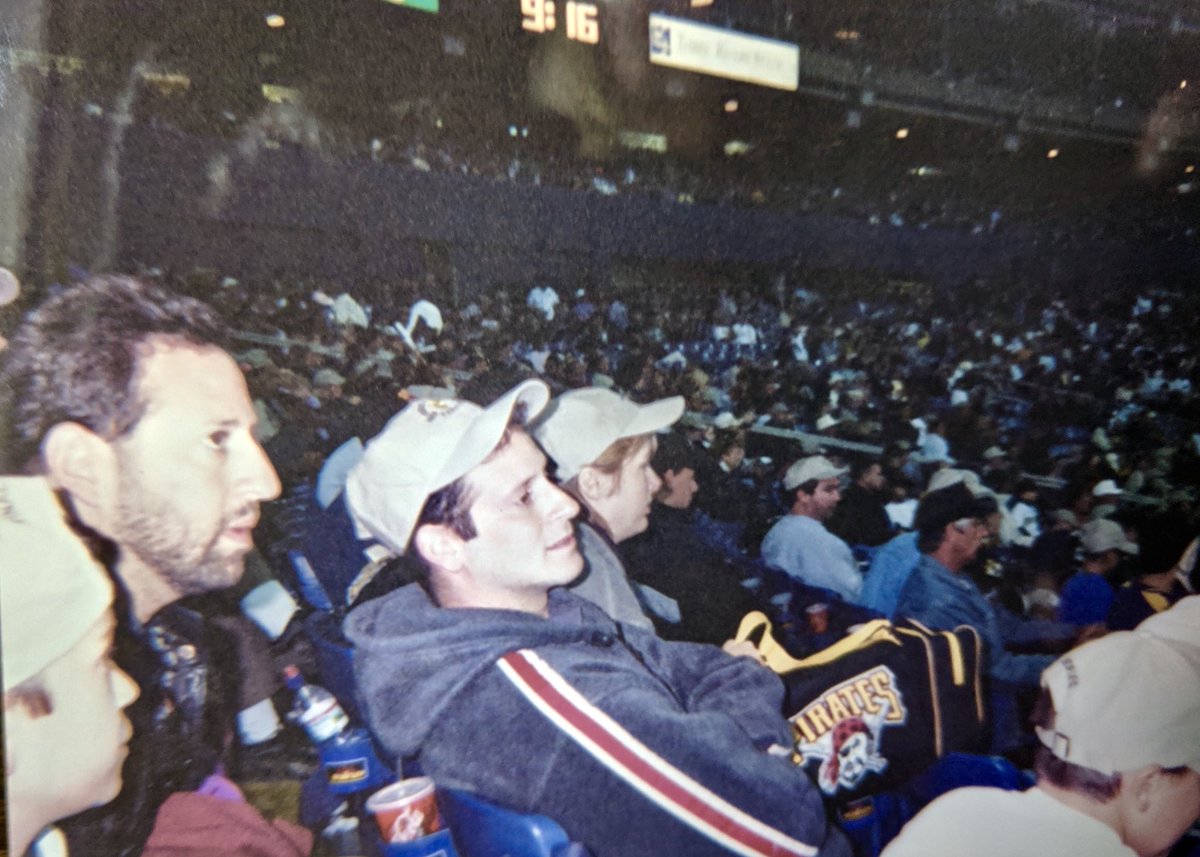TreyMaggio's tweet photo. Happy Fathers Day to my Dad, the man responsible for my love of all things Pittsburgh! #ThreeRiversStadium #90s #Maggio #BucsBooth 🤣 https://t.co/3Mw6AiOYqb