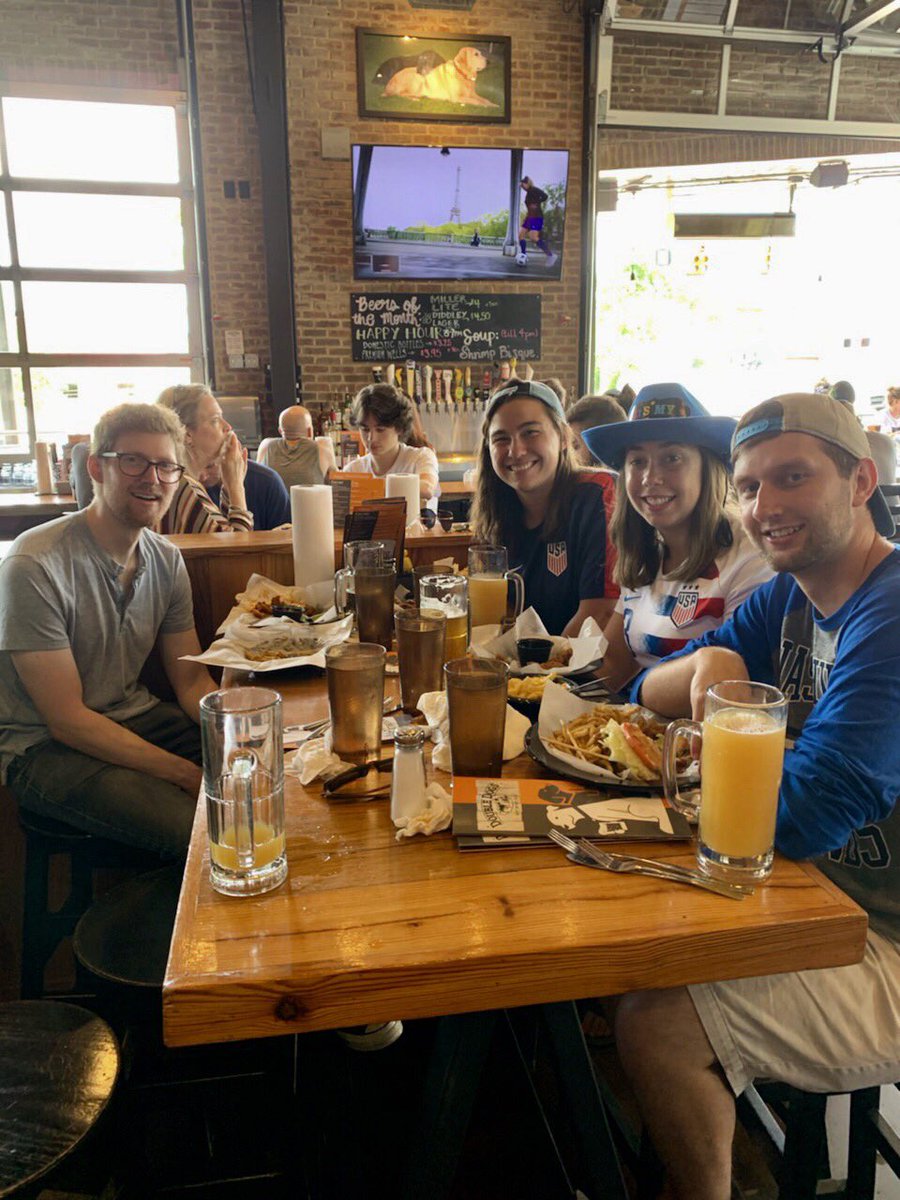 TheWrightLab's tweet photo. Getting out of the lab for a bit to watch the #USWNT dominate and to celebrate Jenna’s 25th birthday! Nothing like a 3-0 win on your birthday, huh? https://t.co/IXgsr5QSlO