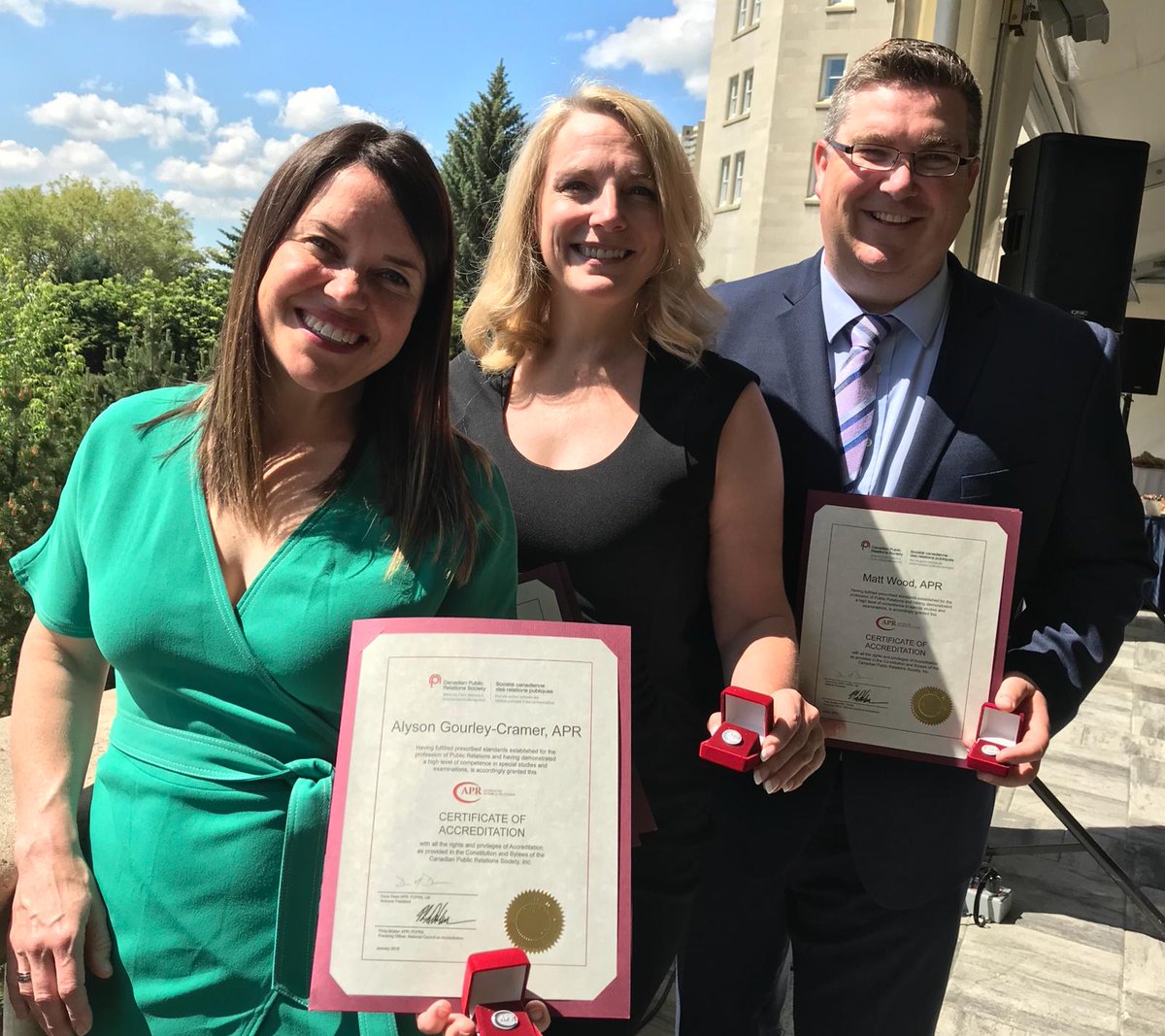 CPRSNL's tweet photo. So #cprsproud of our new @CPRSNL APRs, Nicole Brown, @agourleycramer and @TheMattWood. And of @annmdoran who completed her PRK. Congrats!!! 🥳 #EvolvingExpectations https://t.co/LqnrigMWFq
