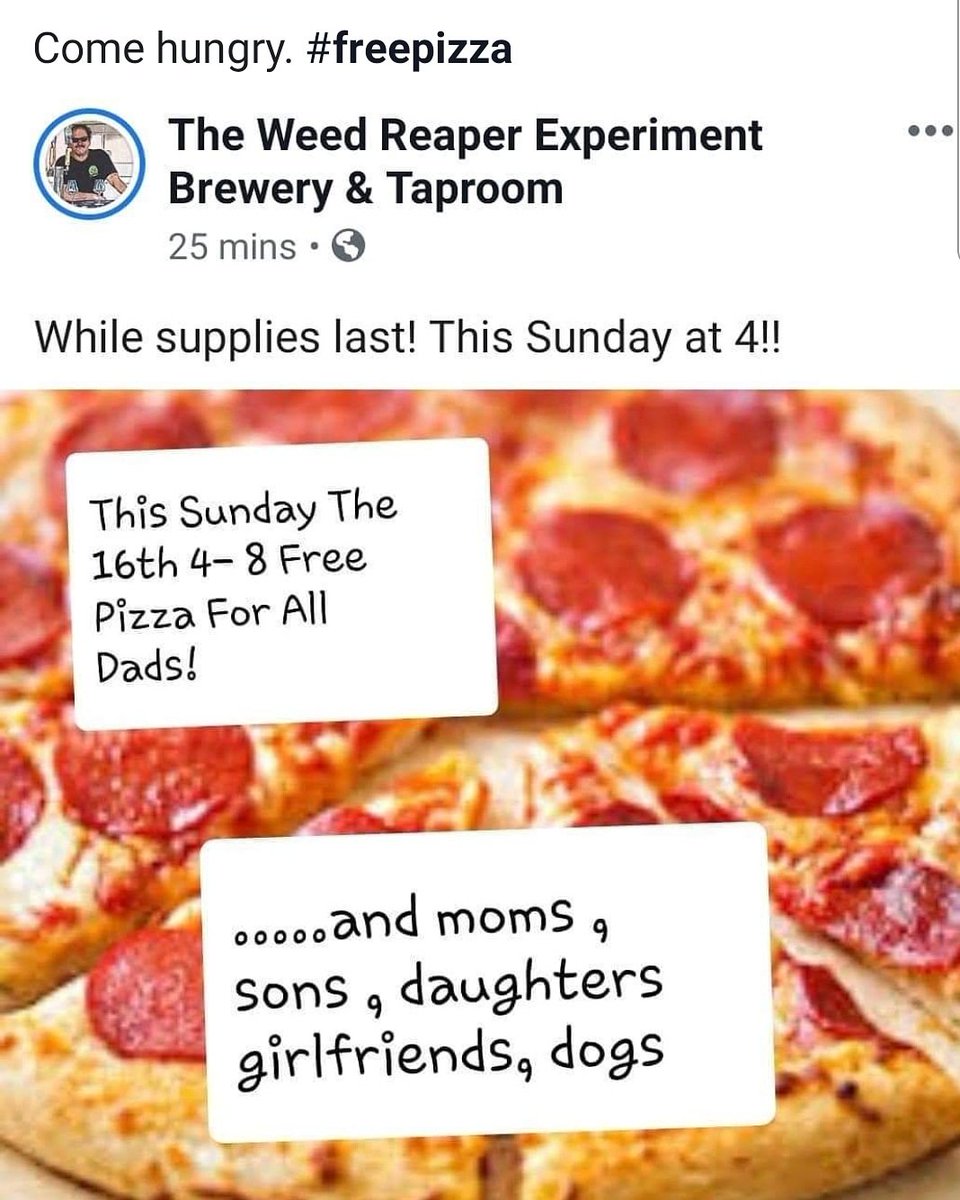 At the brewery today! #freepizza