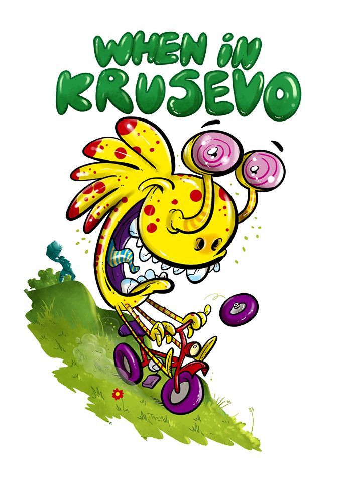 WhenInX's tweet image. Вака изгледа маичката за #wheninkrusevo2019, ни ја црташе @txemico, а може да биде ваша доколку учествувате на третиот аутдор фестивал во Крушево од 21 до 23 јуни. Бујрум повеќе инфо: wheninkrusevo.mk