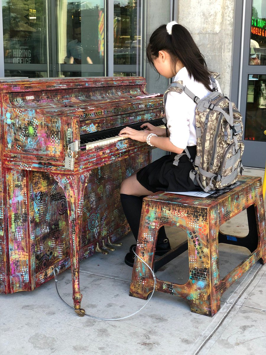 BklynNavyYard's tweet photo. Stop by the Yard and play a melody in support of #arts in New York City's public schools! Enjoy playing this one-of-a-kind piano designed by #SethApter located in front of Building 77 (141 Flushing Avenue) through June 23. #brooklyn #support https://t.co/quSM4XEkg4