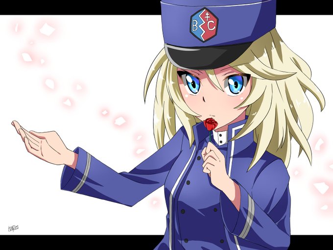 ワンドロのつもりで描いたが普通に何時間も掛かった押田くん糖分が足りてない。最終章2話視聴記念。#ガルパン最終章 