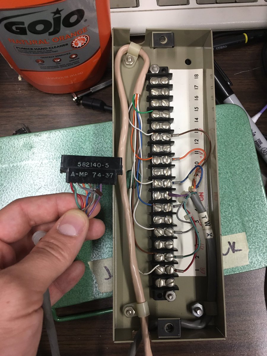 JulianNowaczek's tweet photo. @tastytronic @DawsonRosell @bitsavers I took these last night: the switches on the CCU, the back plate, and the junction box. The model and serial numbers are different from the images @DawsonRosell took because we swapped the bracket with the nameplate on it, not sure which is original https://t.co/4MWD4uc8VC