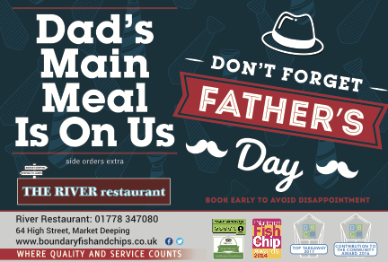 Boundary___'s tweet photo. Happy Father’s Day to all the awesome father’s out there!
Be sure to come by The River Restaurant and celebrate with the Boundary family. Dads main course IS ON US!
Call for availability and time!
01778 347080 https://t.co/MMJ7AdG71D
