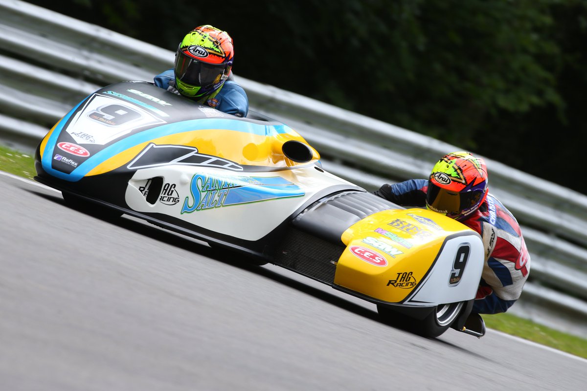 TAG_Racing's tweet photo. Strong ride from @CWStalker9 and @tcriso in the second Sidecar race, crossing the line 8th after the disappointment of yesterday! 🏁🤙

#TAGether | #BrandsBSB https://t.co/LelYjU04DB