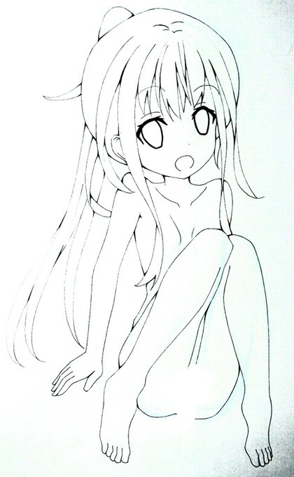 文月ちゃん線画です～～ 