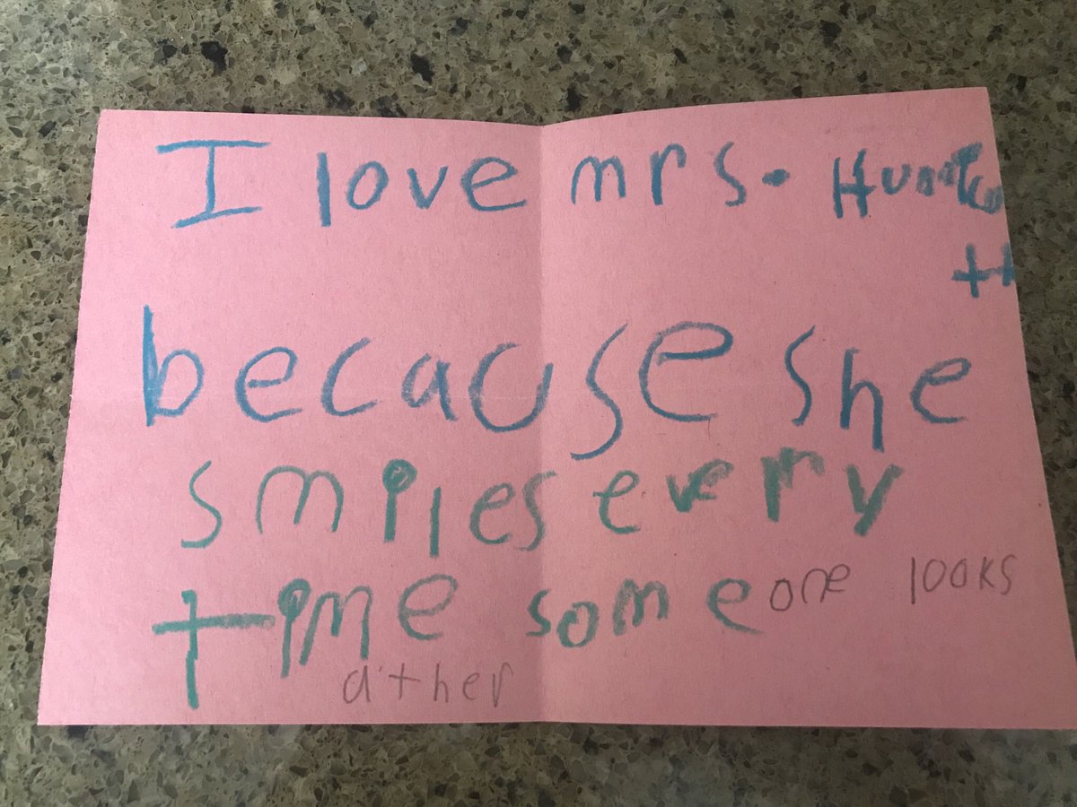 I have a huge stack of student cards that I’ve been taking my time to look through. This card right here warms my heart every time I read it! 💕#schoolcounselor #APSoars