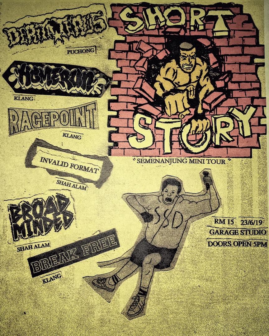 Jenn_Thompson's tweet photo. #SELANGOR SUNDAY June23 #ShortStory "SEMENANJUNG MINI TOUR" 5pm GarageStudio (261 B, JalanBandar12) #TamanMelawati also ft. #DeritaxTerus @homeruncrewhc #Ragepoint #InvalidFormat #Broadminded @breakfreecrew https://t.co/FPyct5i7y9