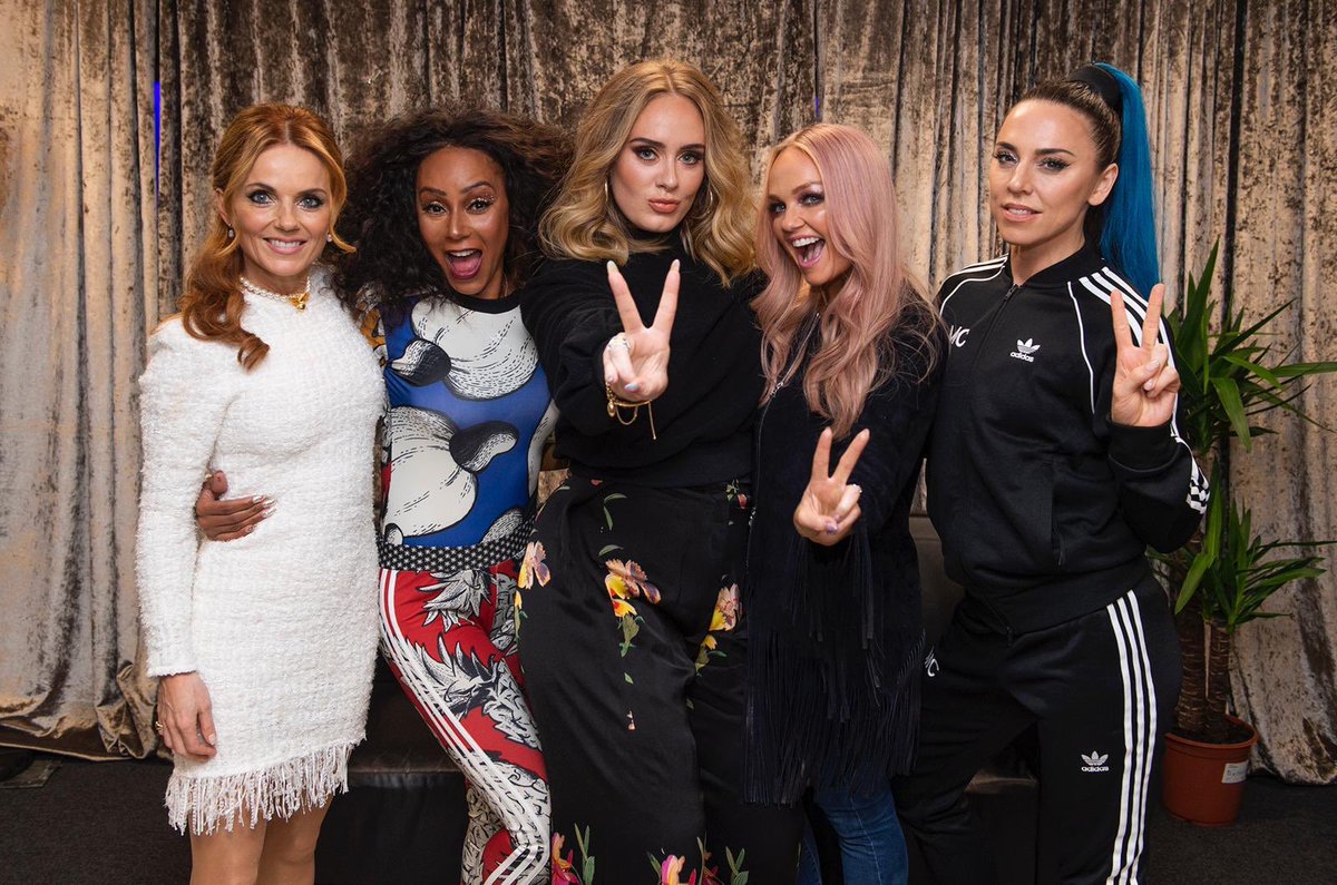 spicegirls's tweet image. Thank you for coming to celebrate with us last night @Adele we love you!!! 👑 ✌🏻 #Spiceworld2019 📸 @Timmsy17