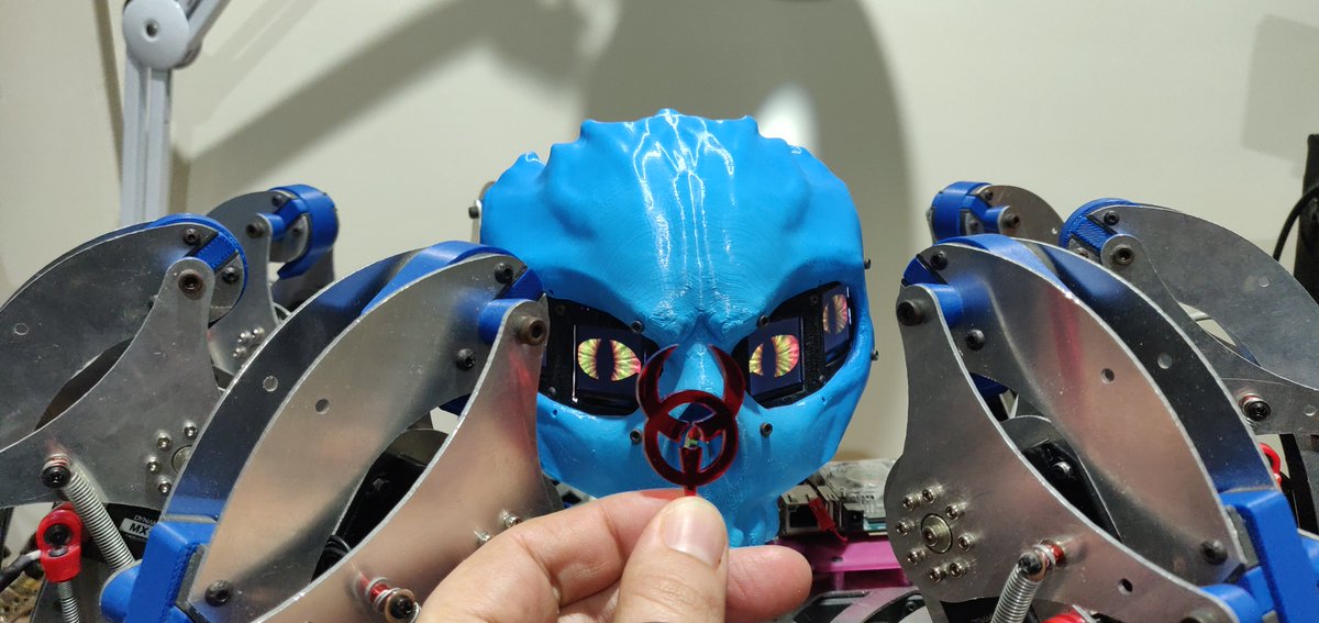 adam_purdie's tweet photo. Yorick now has his own logo #roboticspider #totallynotbiohazard https://t.co/k2rt7PF5UR