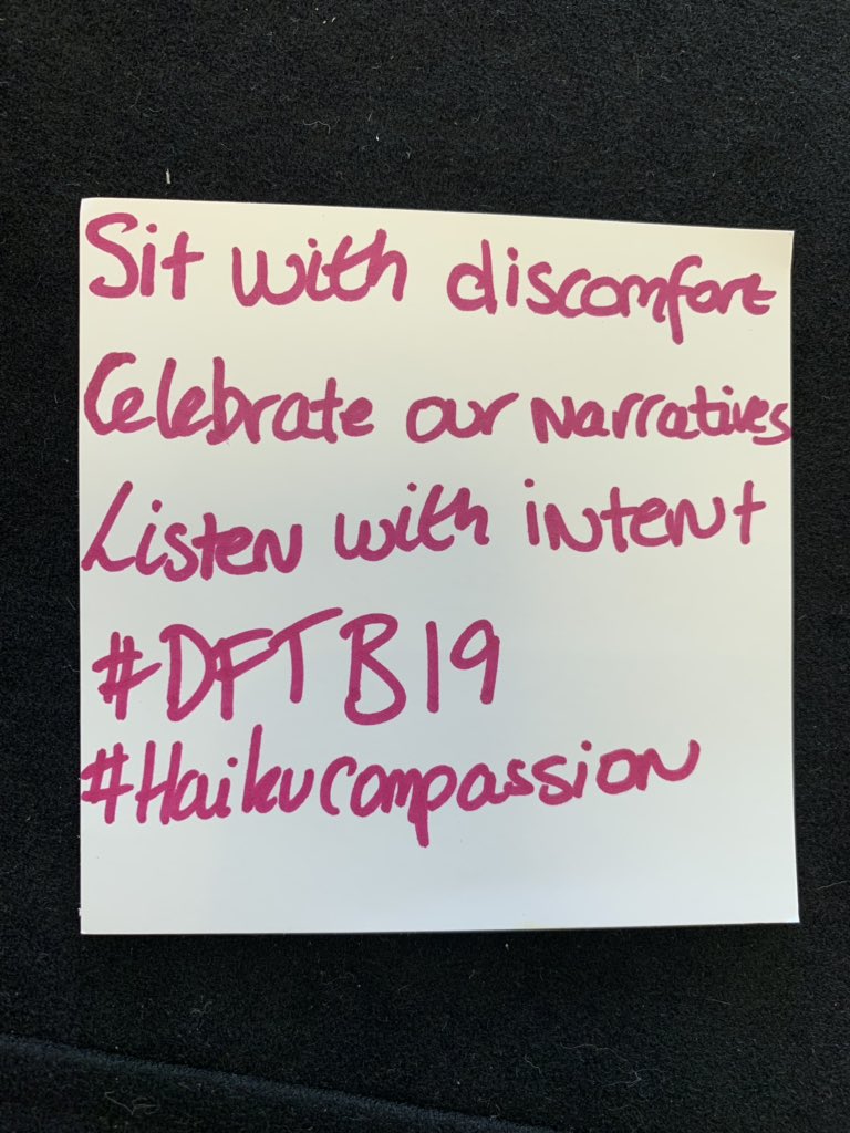 LauraRaiti's tweet photo. An amazing start to #DFTB19 with @FreerMary #Haikucompassion #CompassionLab https://t.co/yUsO4mPqiz