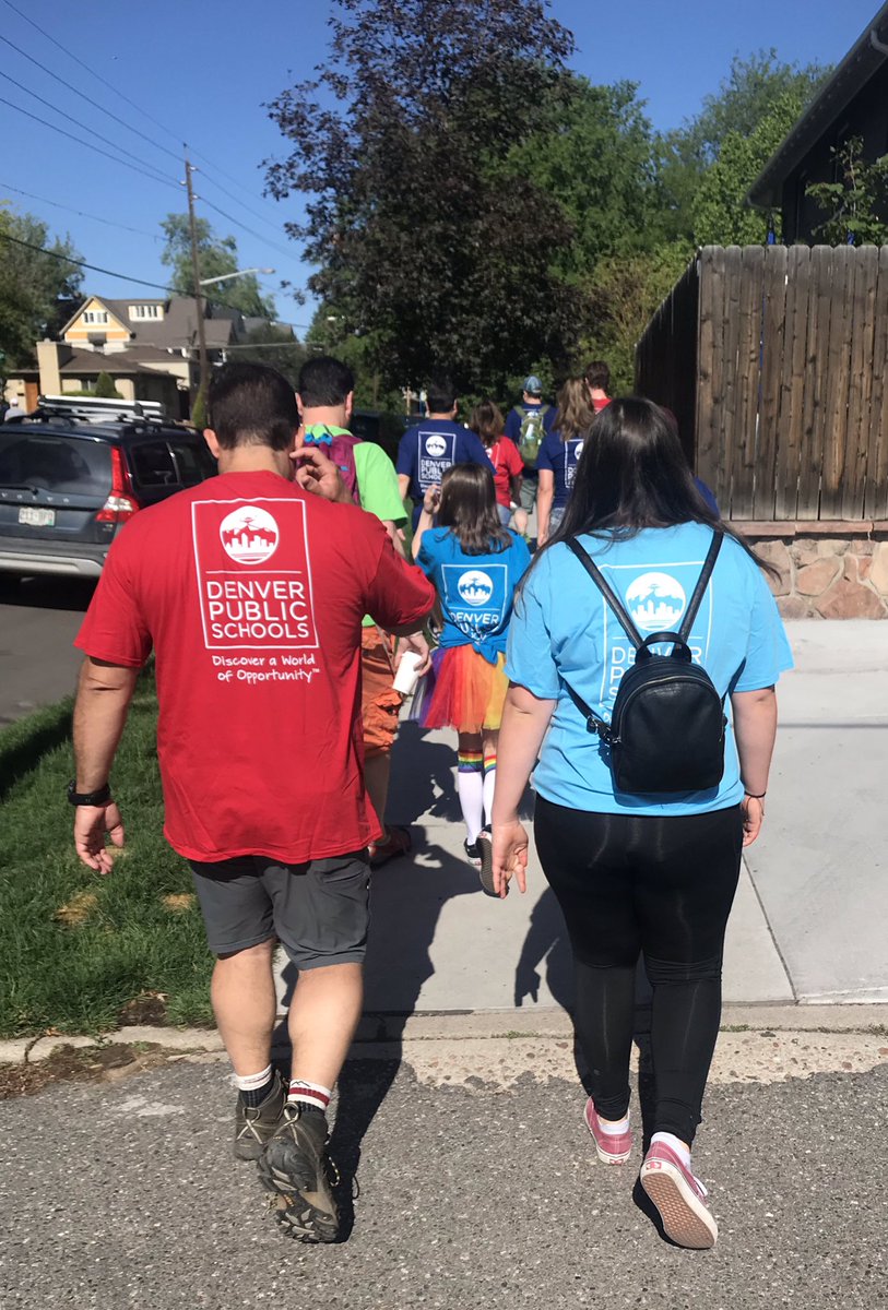 ourDPS's tweet photo. We are on our way! #TeamDPS #denverpride @DPSNewsNow https://t.co/tDvkqM9T8l
