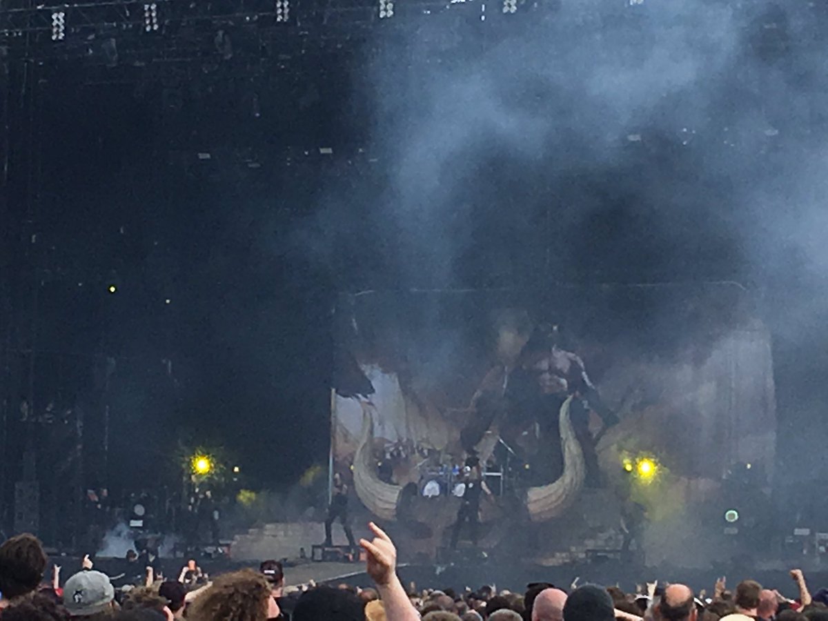ScurvyPete13's tweet photo. The sun is out for Amon Amarth #DownloadFest2019 #drownload2019 https://t.co/5aUd432Cl1