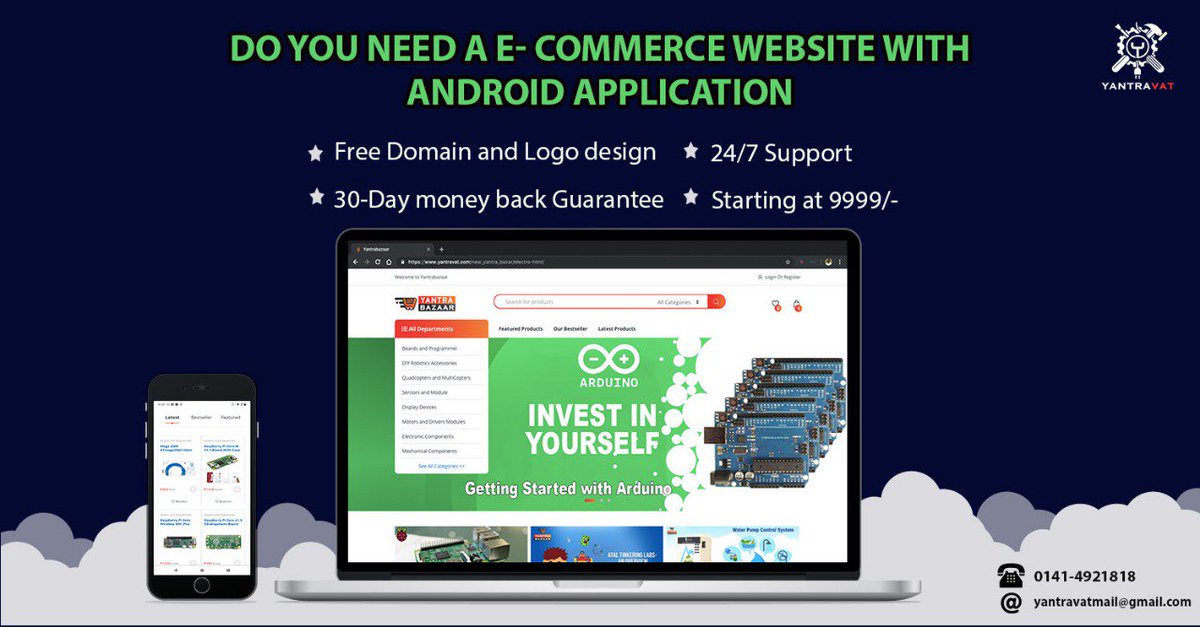 Yantravatt's tweet photo. Are you starting a new business and need a website?

We can provide you best, affordable and effective IT services. If you have any inquiry related to our services, feel free to contact us +91-9887219625/0141-4921818
Visit: https://t.co/gRTDVWrQM1
#yantravat #MoolMantraForYantra https://t.co/PMyp928am8