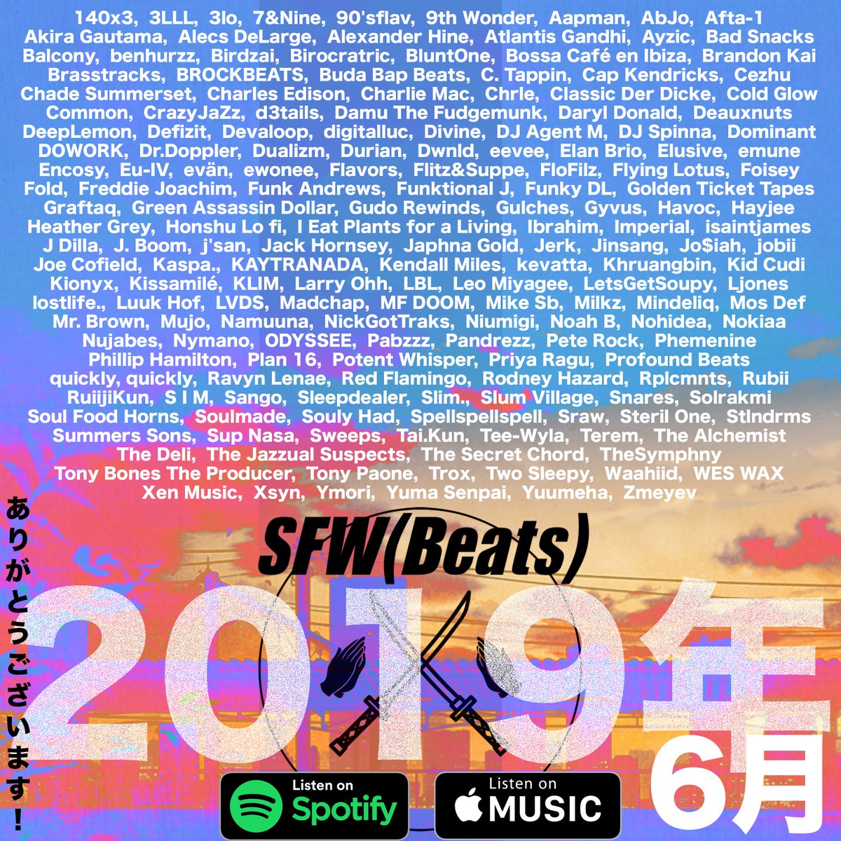 akaChaden's tweet photo. Here is the official JUNE 2019 roster update to my personally curated playlist: Safe for Work (Beats)! S/o to all of these dope artists &amp; more!

@FutureBoy3LLL
@78Ninemusic
@akiraGautama
@ByteBeatmaker
@YoAyzic
@benhurzz
@brandonkaimusic
@budabap
@cap_kendricks
@charles_Edison https://t.co/QPP1KvCyCl
