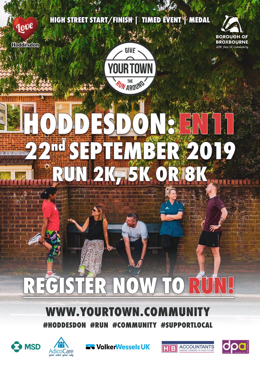 Official image for our big event in our home TOWN! We can’t wait to bring people together &amp; Run Around EN11 ... Involving as many locals as possible is very important to us... We are more than run, for us it’s about what we represent. See you on the start line.