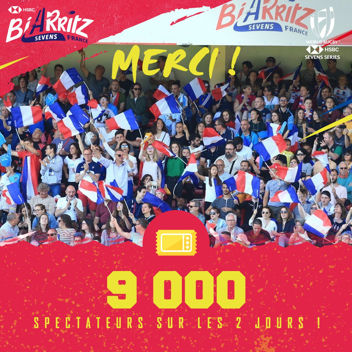 You are the best #crazyteam ever!!!!! Thank you so much to each and everyone for being here today to support this great tournament! 🏉🤘👏🥳🥳
#crazyteam #crazyrugby #BiarritzSevens #Rugby7s #rugbyfeminin