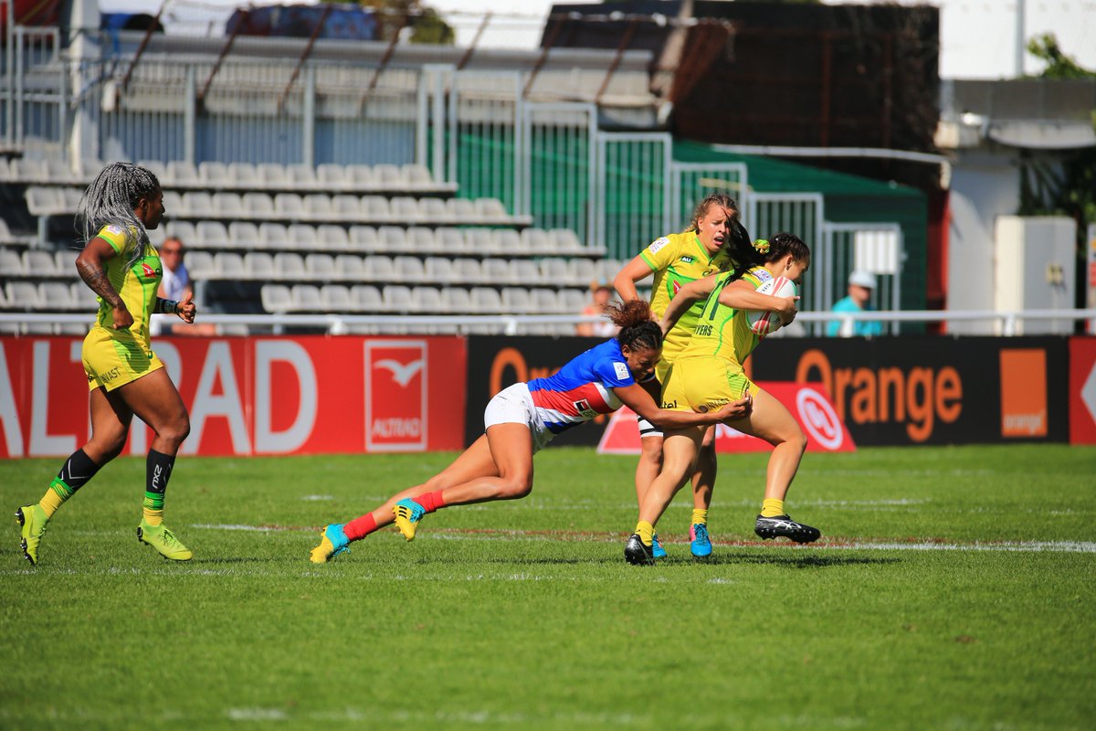 Great game between France and Australia. <a href="/Aussie7s/">Australia Sevens</a> 🇦🇺24-10  @FFRugby  🇫🇷. 5th place for Australia #CrazyRugby #BiarritzSevens